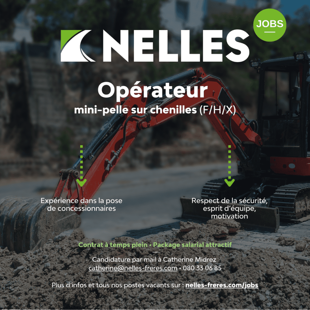 Dans le cadre d’un renforcement de notre équipe, nous recherchons un opérateur mini-pelle (F/H/X)