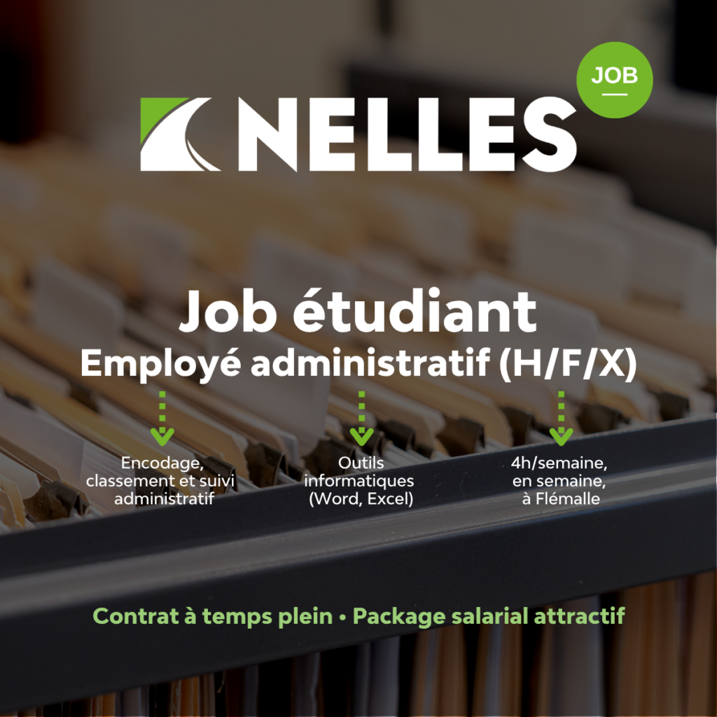 Dans le cadre du renforcement de nos équipes, nous recherchons un employé administratif à Flémalle (H/F/X) (Job étudiant -4h/semaine)