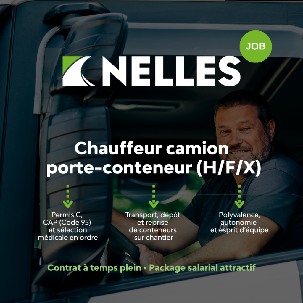 Chauffeur permis C – Camion porte-conteneur (H/F/X)