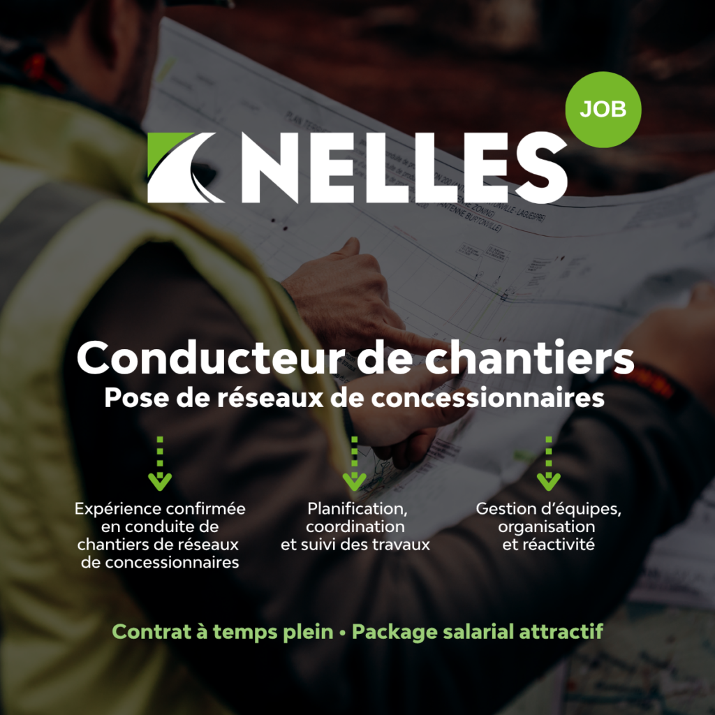 Conducteur de chantiers expérimenté en pose de réseaux de concessionnaires (H/F/X)